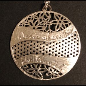 Silver tone necklace